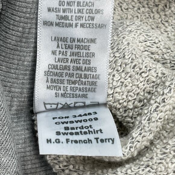 Spiritual Gangster Bardot Sweatshirt Womens XS French Terry Oversized Gray - Picture 7 of 7